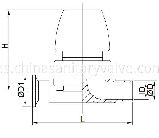 Mini manual diaphragm valves weld and clamp end 